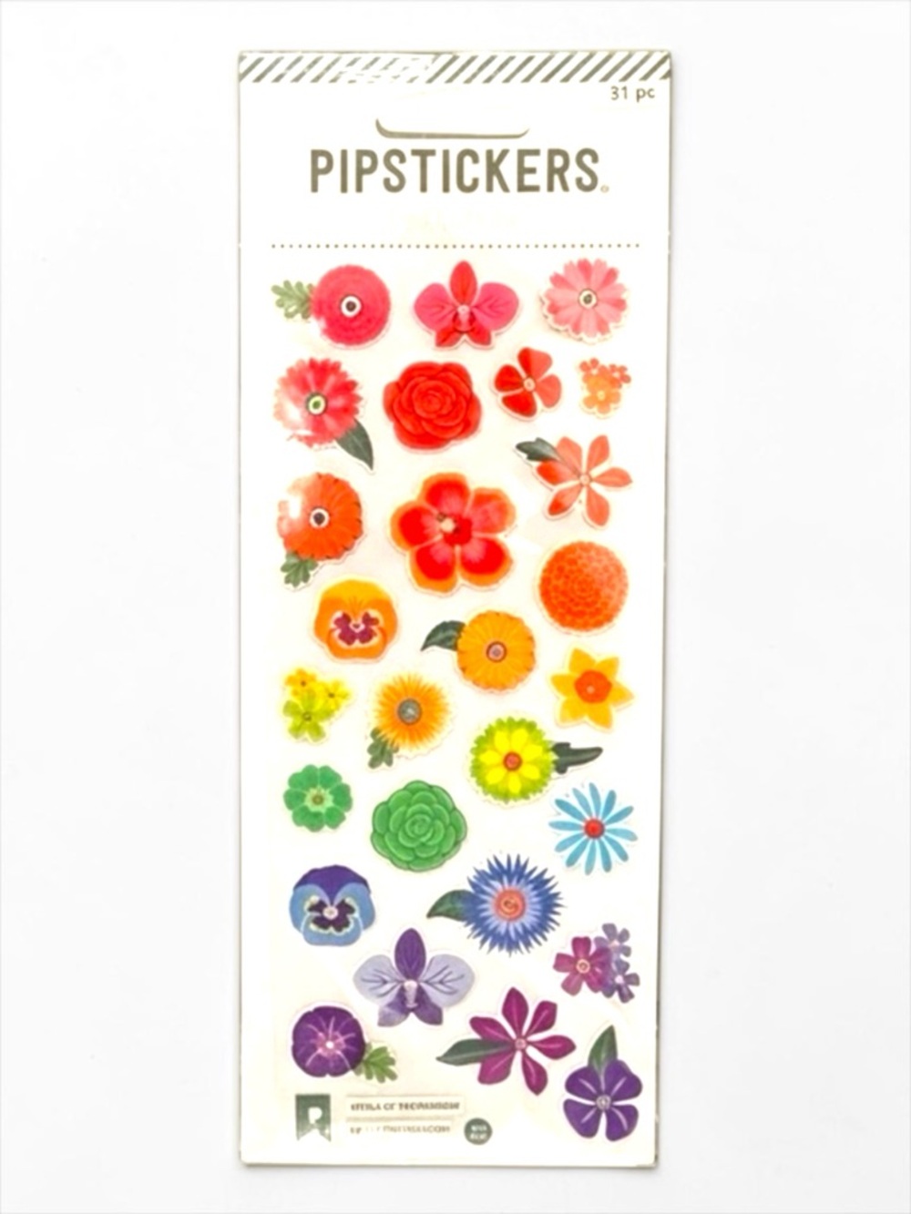 Pipsticks Floral Sticker Sheet NWT Colorful Flower Planner Stickers / Sealed